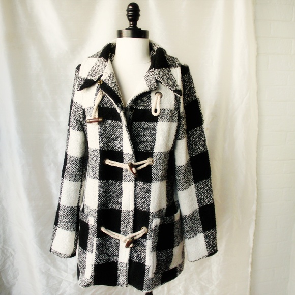 Plaid Duffle Coat - Picture 2 of 4